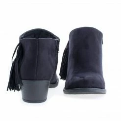 Doctor By Soda, Women's Low Chunky Block Stack Heel W Side Fringe Detail