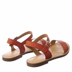 Soda New Dotty1 Open Toe Flat Sandal W Adjustable Ankle Strap