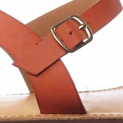 Soda New Dotty1 Open Toe Flat Sandal W Adjustable Ankle Strap