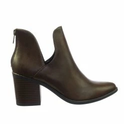 Soda Durable Stack Block Heel Ankle Booties W Side Slit Opening New