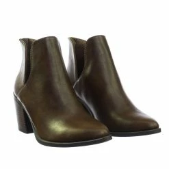 Soda Durable Stack Block Heel Ankle Booties W Side Slit Opening New