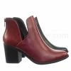 Soda Durable Stack Block Heel Ankle Booties W Side Slit Opening New