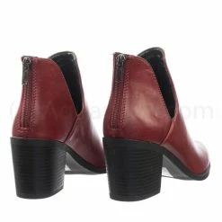 Soda Durable Stack Block Heel Ankle Booties W Side Slit Opening New