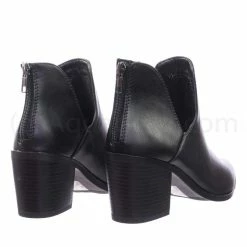 Soda Durable Stack Block Heel Ankle Booties W Side Slit Opening New