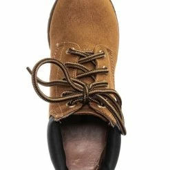 Soda New EquityIIH Childrens Block Heel Work Boot - Kid Heavy Lace Up Combat Hiking Shape