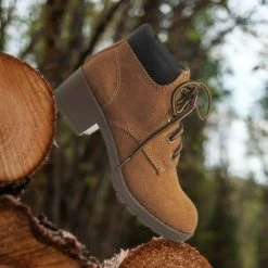 Soda New EquityIIH Childrens Block Heel Work Boot - Kid Heavy Lace Up Combat Hiking Shape