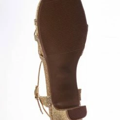 Soda New GirlyII Children Girls Block Heel Sandal - Kids Bow Glitter Dress Shoes