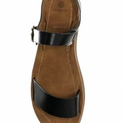 Soda Gospel Wide Flexible Yoga Rubber Padded Sandal - Comfortable Insole Flat Sandal