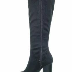 Soda New Hickory Knee High Western Boots - Womens Braided Side Zipper Chunky Block Heel