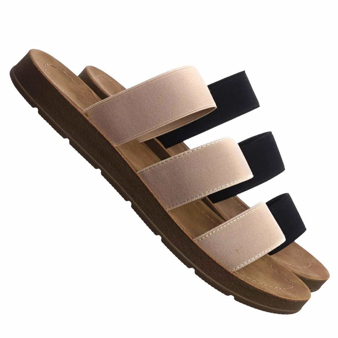 Soda Hoping Soft Foam Slide In Slippers W Elastic Band