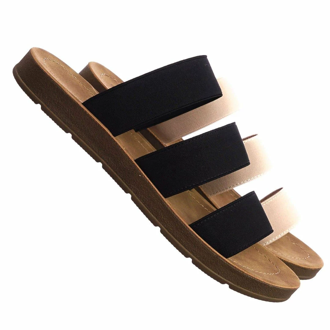 Soda Hoping Soft Foam Slide In Slippers W Elastic Band