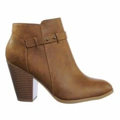 Soda New House Fashion Western Bikers Motorcycle Block Heel Ankle Bootie W Belt