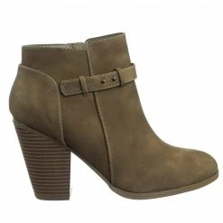 Soda New House Fashion Western Bikers Motorcycle Block Heel Ankle Bootie W Belt