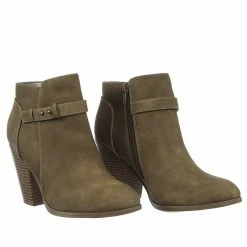 Soda New House Fashion Western Bikers Motorcycle Block Heel Ankle Bootie W Belt