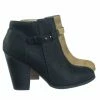 Soda New House Fashion Western Bikers Motorcycle Block Heel Ankle Bootie W Belt