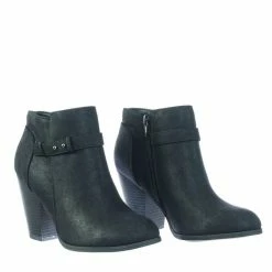 Soda New House Fashion Western Bikers Motorcycle Block Heel Ankle Bootie W Belt