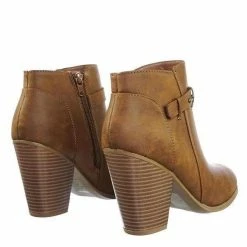 Soda New House Fashion Western Bikers Motorcycle Block Heel Ankle Bootie W Belt