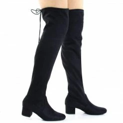 New Jupiter By Soda, Top Tie, Over Knee, Thigh High, Block High Heel Pull On Slouch Boots