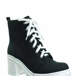 Soda Ketch Ankle High Lace Up Booties - Womens Platform Block Heel Shoes New