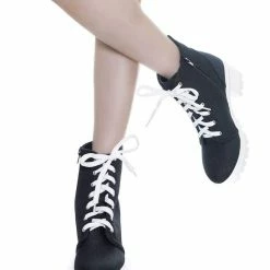 Soda Ketch Ankle High Lace Up Booties - Womens Platform Block Heel Shoes New