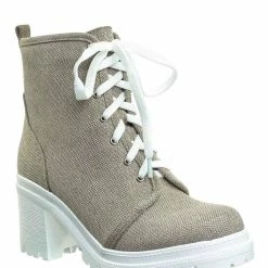 Soda Ketch Ankle High Lace Up Booties - Womens Platform Block Heel Shoes New