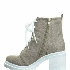 Soda Ketch Ankle High Lace Up Booties - Womens Platform Block Heel Shoes New