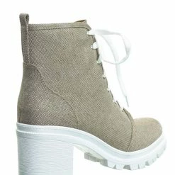 Soda Ketch Ankle High Lace Up Booties - Womens Platform Block Heel Shoes New