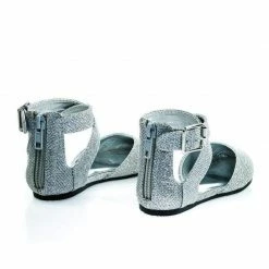 Soda Kiner-IIS Children Girl Flat Round Toe D'Orsay Open Shank Flats