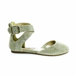 Soda Kiner-IIS Children Girl Flat Round Toe D'Orsay Open Shank Flats