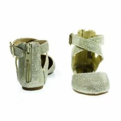 Soda Kiner-IIS Children Girl Flat Round Toe D'Orsay Open Shank Flats