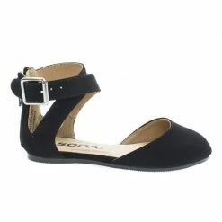 Soda Kiner-IIS Children Girl Flat Round Toe D'Orsay Open Shank Flats
