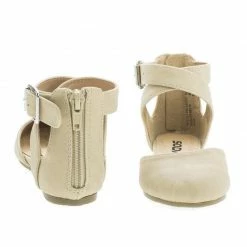 Soda Kiner-IIS Children Girl Flat Round Toe D'Orsay Open Shank Flats