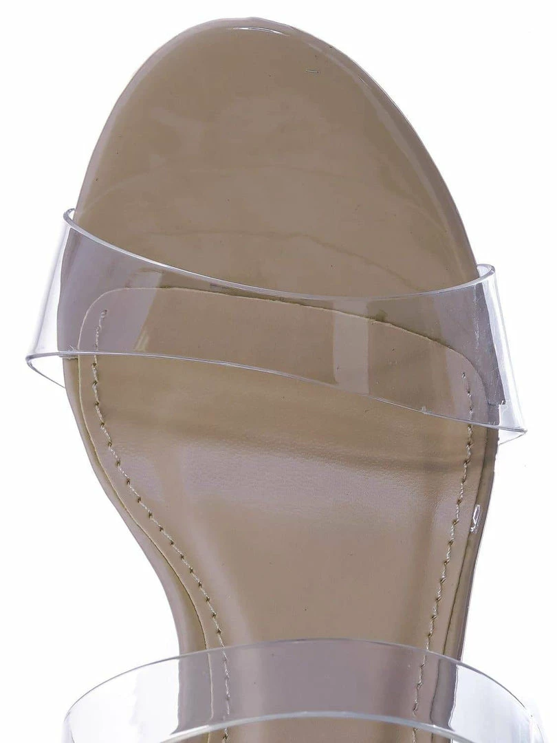 Soda Known Clear Acrylic Platform Heel Sandal - Womens Cinderella Neon Clear Slipper