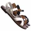 Soda New Mermaid Simple Open Toe Flat Sandal W Adjustable Ankle Strap