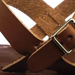 Soda New Mermaid Simple Open Toe Flat Sandal W Adjustable Ankle Strap