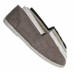 Soda New Obji Soft Flexible Slip On Sneaker - Unisex Round Toe Linen Canvas Shoe