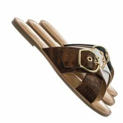 Soda Oregan Vintage Croco Slide In Slipper - Women Slipper Cross Strap Sandal New