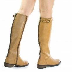 New Pace By Soda, Equestrian Fashion Riding Boots W Block Heel & Top Strap