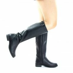 New Pace By Soda, Equestrian Fashion Riding Boots W Block Heel & Top Strap