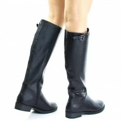 New Pace By Soda, Equestrian Fashion Riding Boots W Block Heel & Top Strap