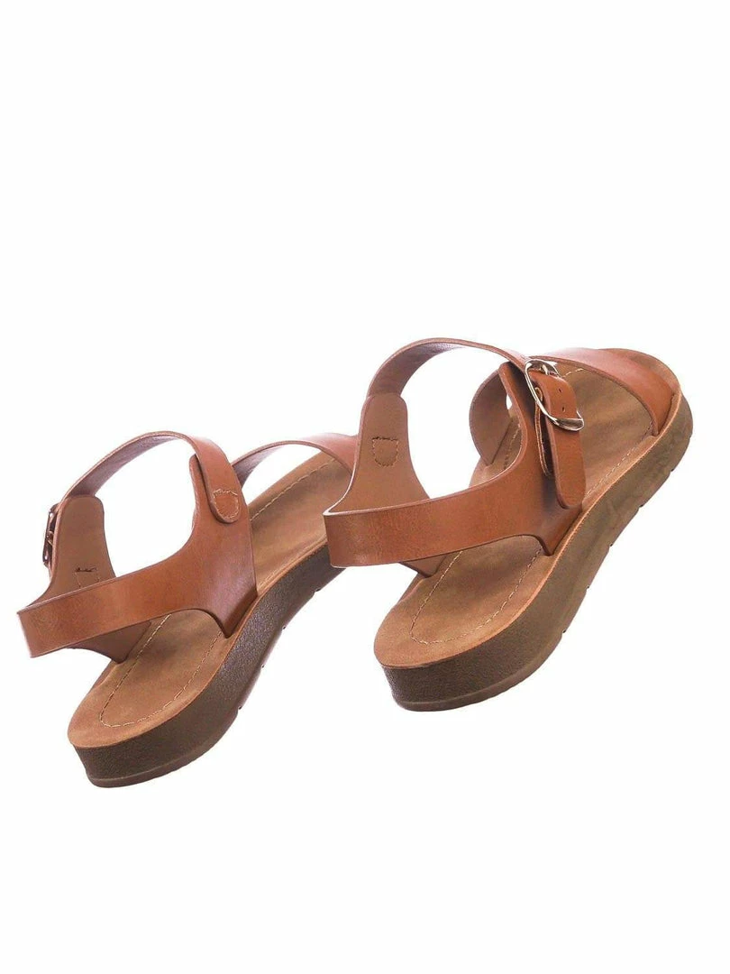 Soda New Plenty Soft Flexible Open Toe Flat Sandal On Lightweight Foam Outsole