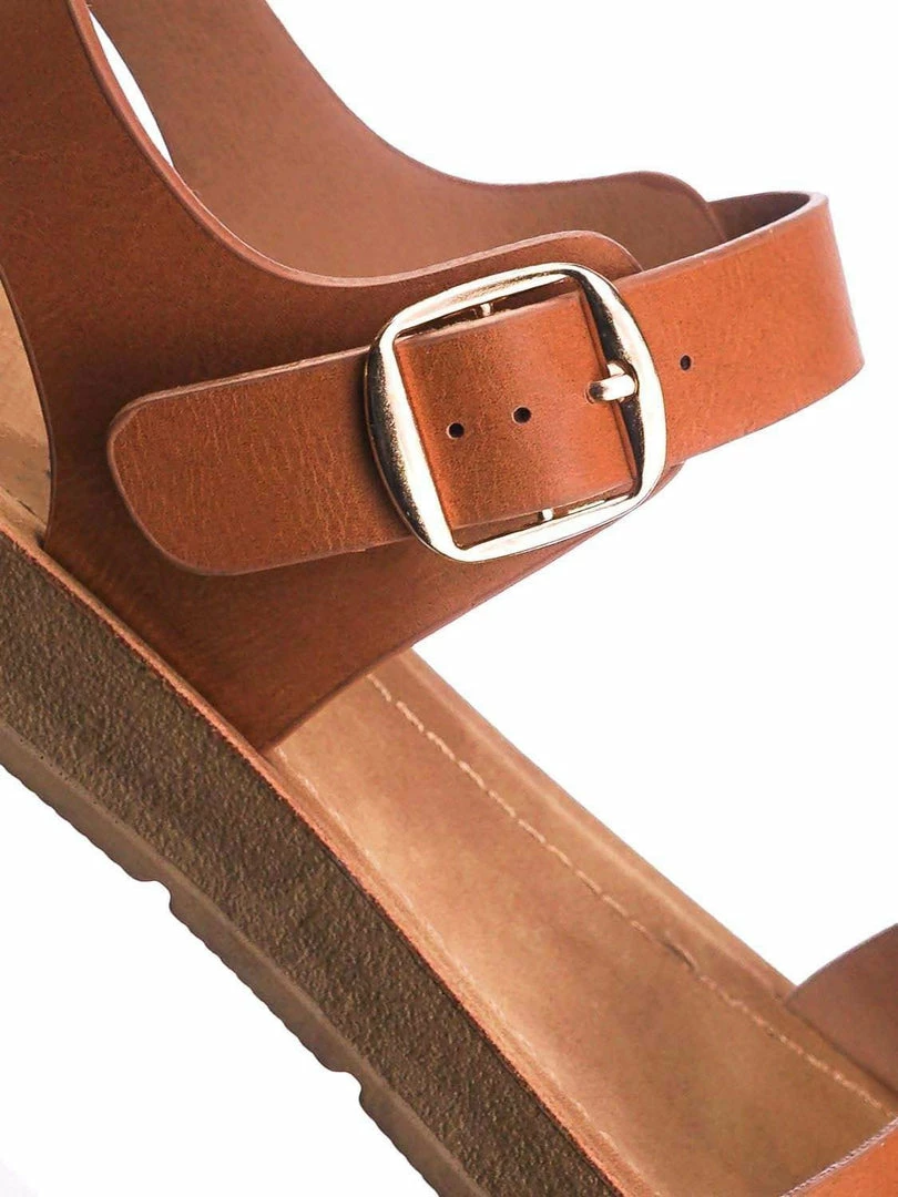 Soda New Plenty Soft Flexible Open Toe Flat Sandal On Lightweight Foam Outsole