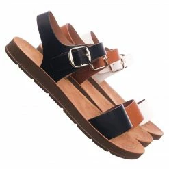 Soda New Plenty Soft Flexible Open Toe Flat Sandal On Lightweight Foam Outsole