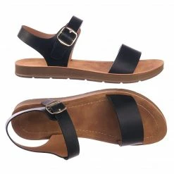 Soda New Plenty Soft Flexible Open Toe Flat Sandal On Lightweight Foam Outsole