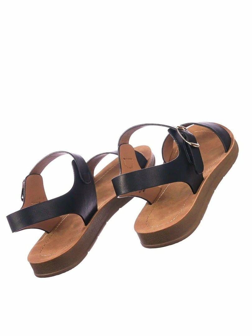Soda New Plenty Soft Flexible Open Toe Flat Sandal On Lightweight Foam Outsole