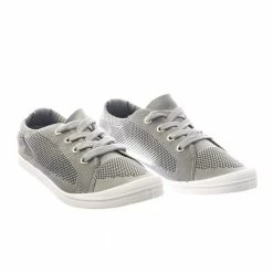 Zubin By Soda Rubber Sole Soft Comfortable Canvas Crochet Woven Elastic Flat Sneaker