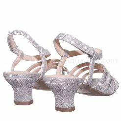 Speed Limit 98 Abbie2 Girls Glitter Rhinestone Sandal - Childrens Kids Heel Open Toe Dress Shoe