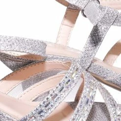 Speed Limit 98 Abbie2 Girls Glitter Rhinestone Sandal - Childrens Kids Heel Open Toe Dress Shoe