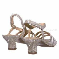 Speed Limit 98 Abbie2 Girls Glitter Rhinestone Sandal - Childrens Kids Heel Open Toe Dress Shoe