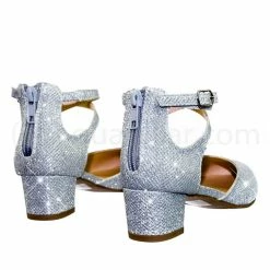 Speed Limit 98 New Anytime2 Glitter Children Girls Block Heel Round Toe Open Shank Dress Sandal